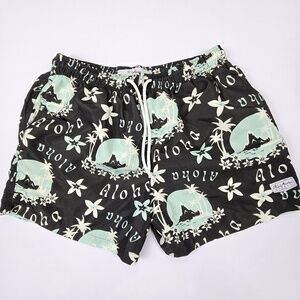 KaiAloha Supply Hawaii Swim Trunks Shorts Bottoms Size M 4” Inseam -Brief Lined